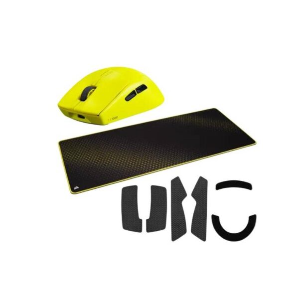 Combo Corsair Mouse M75 Air Wireless Yellow + Mouse Pad Black/Yellow