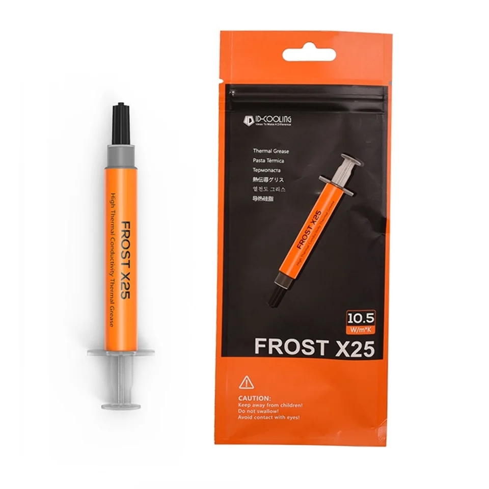 PASTA TERMICA ID-COOLING FROST X25 4GR CON LIMPIADOR Y ESPATULA
