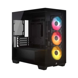 Gabinete CORSAIR 2800X RS-R ARGB Panoramic Glass Micro-ATX Case Negro