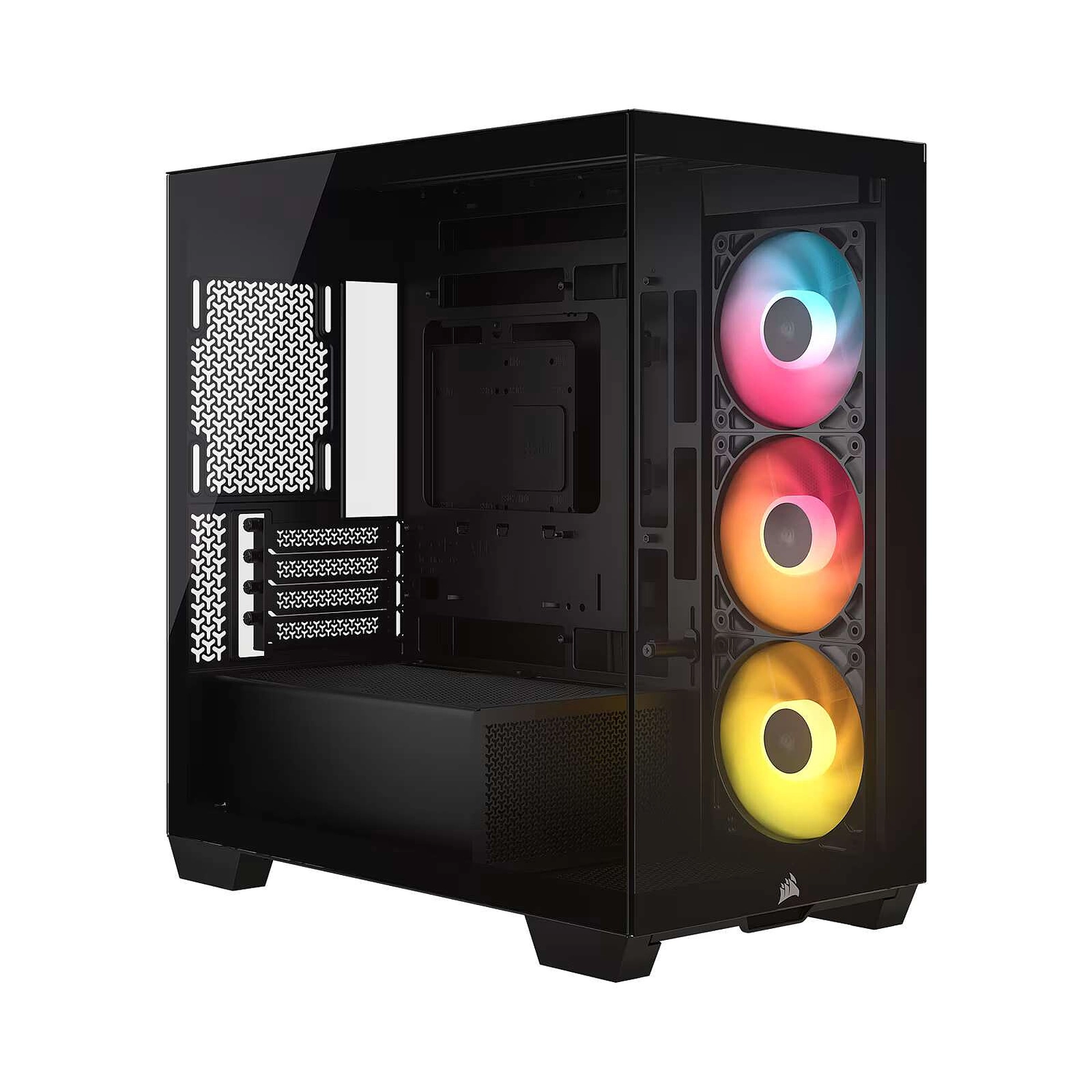 GABINETE CORSAIR 2800X RS-R ARGB PANORAMIC GLASS MICRO-ATX CASE NEGRO