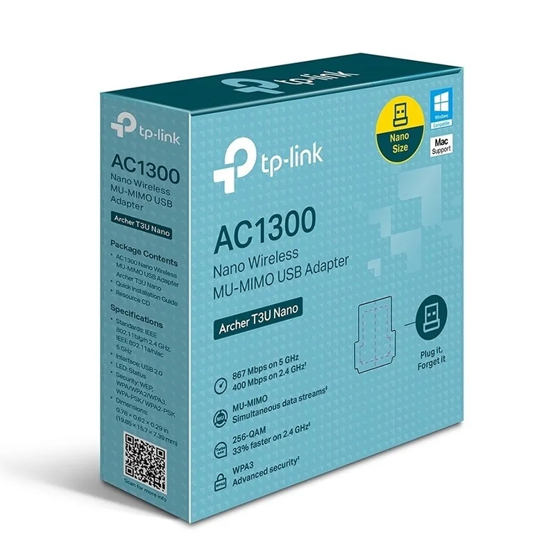 ARCHER T3U NANO P.REDW USB AC1300 DUAL BAND