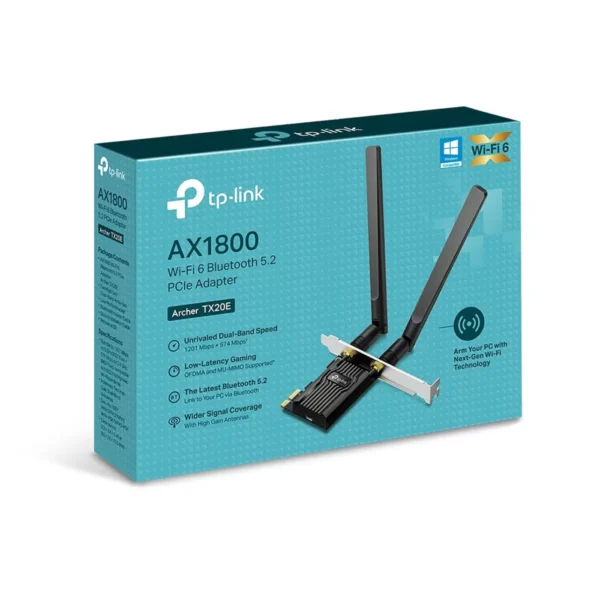 PLACA ARCHER TX20E P.REDW PCIE AX1800 2ANT WIFI BLUETOOTH