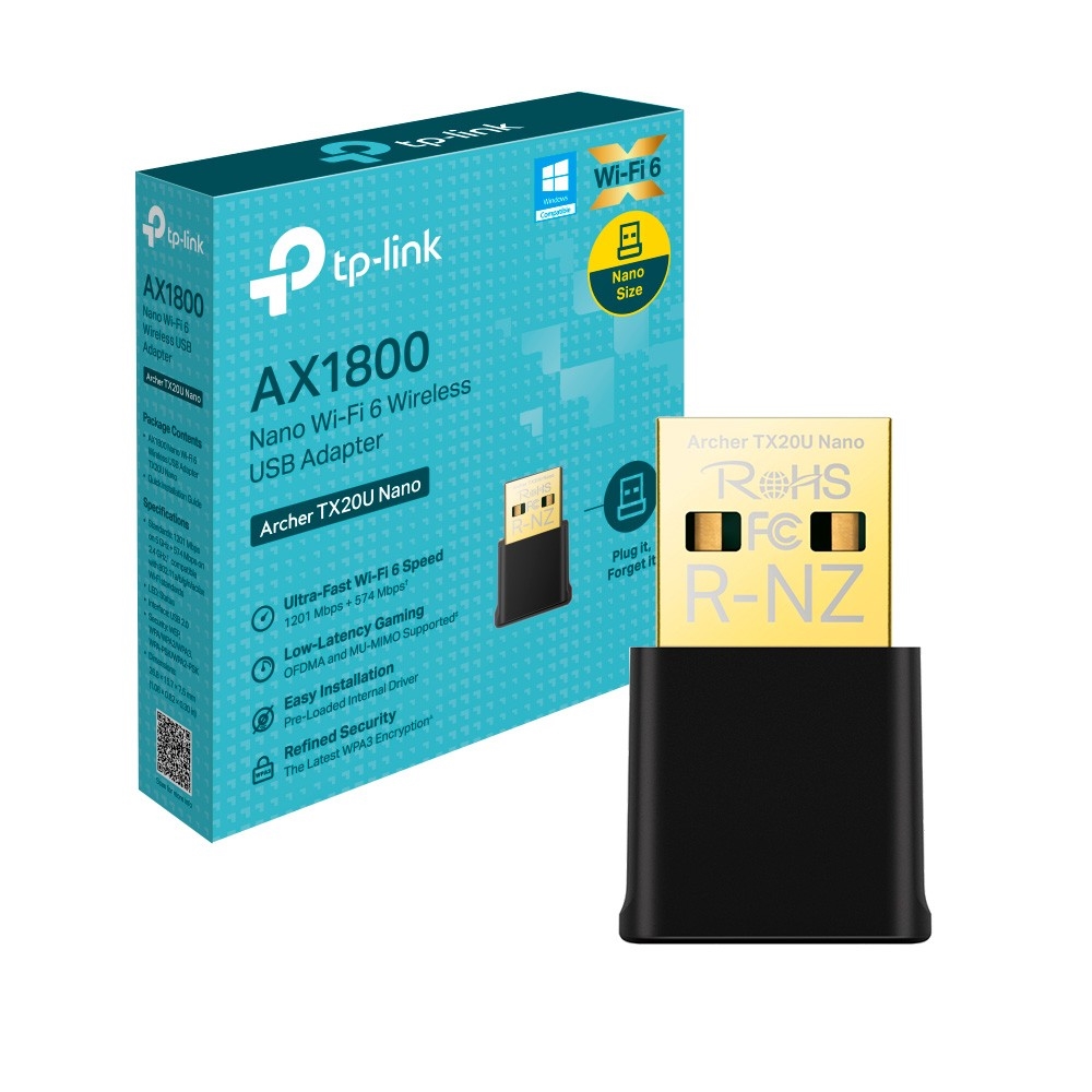 PLACA WIFI TP LINK ARCHER TX20U NANO USB AX1800 DUAL BAND WIFI 6