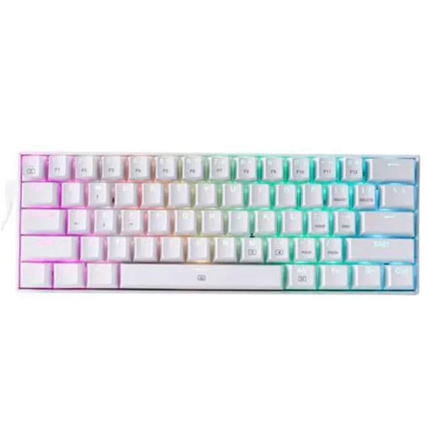 TECLADO REDRAGON DRAGONBORN WHITE K630 RGB 60% MECÁNICO SWITCH BROWN ESP