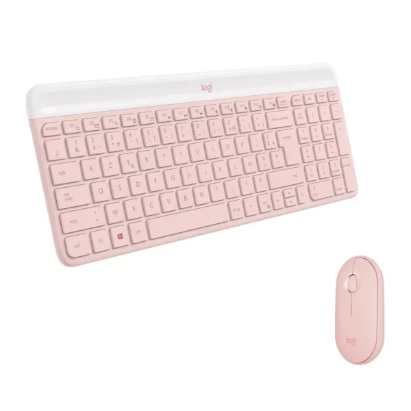 TECLADO+MOUSE LOGITECH WIR MK470 SLIM ROSE