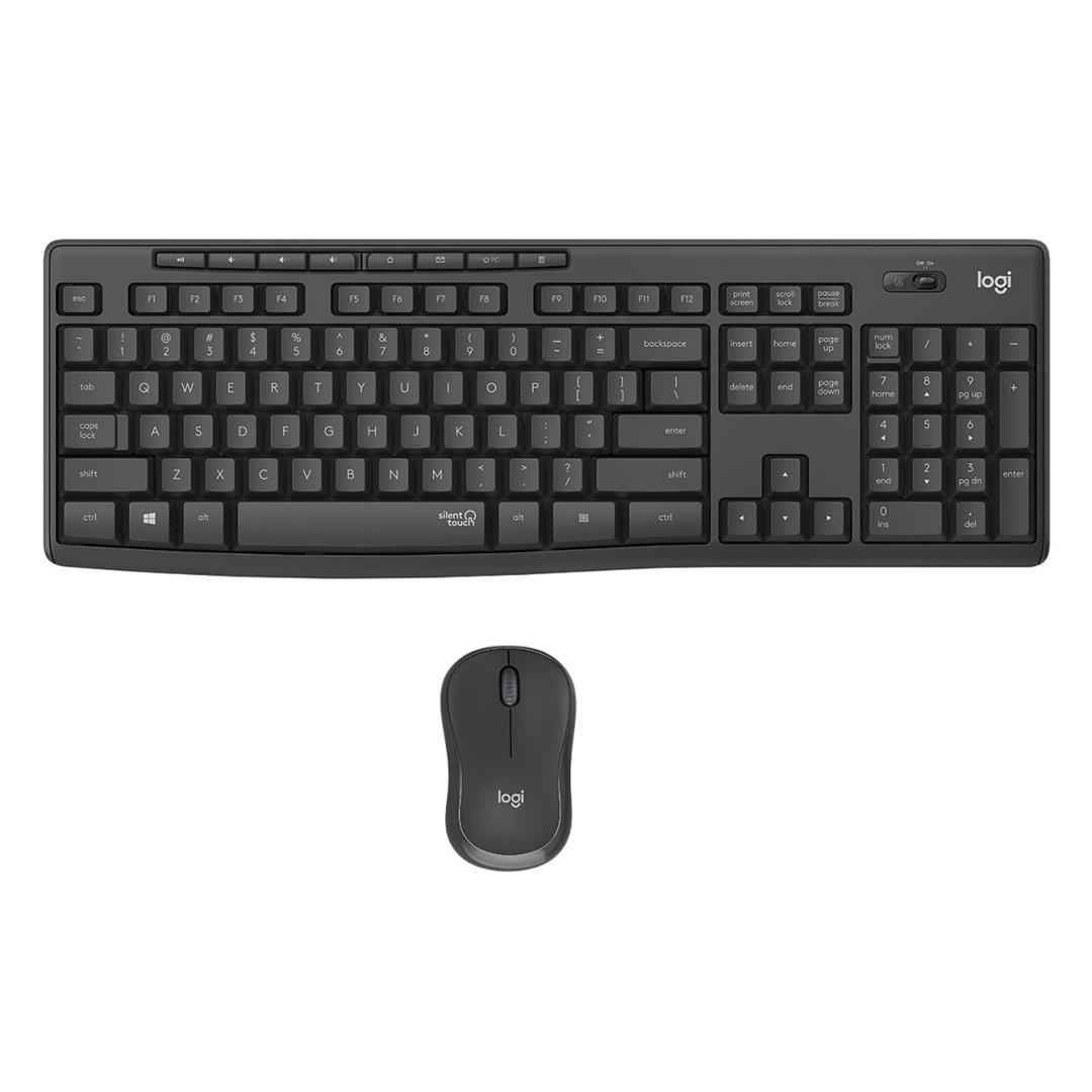 TECLADO+MOUSE LOGITECH WIR MK295 SILENT BLK