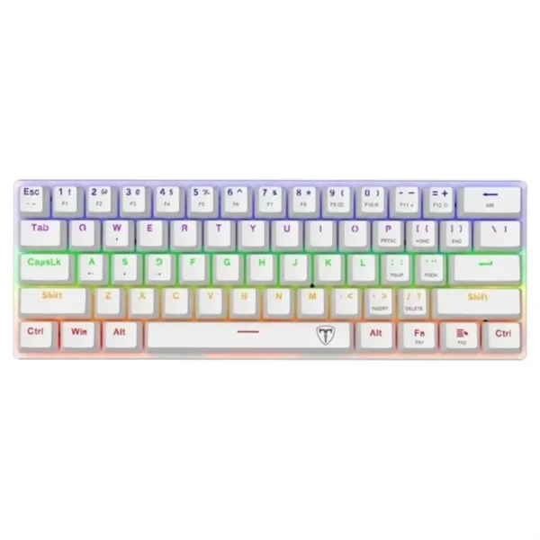 TECLADO GAMER T-DAGGER ARENA WHITE SWITCH BROWN ENGLISH
