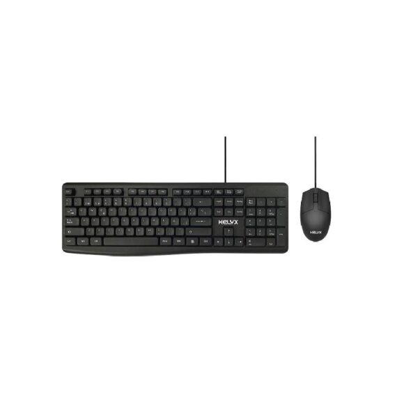Combo Teclado y Mouse Kelyx USB Cableado Negro