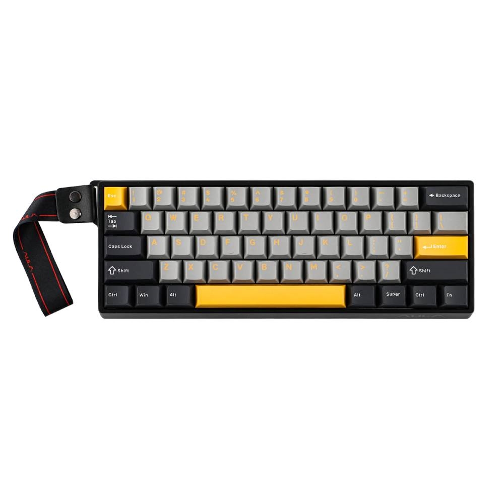 TECLADO MAGNETICO AULA WIN60HE MAX DARK GREY YELLOW SW WING CHUN
