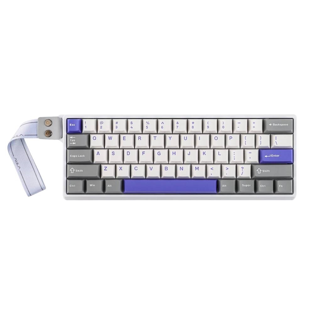 TECLADO MAGNETICO AULA WIN60HE MAX GREY WHITE BLUE SW WING CHUN