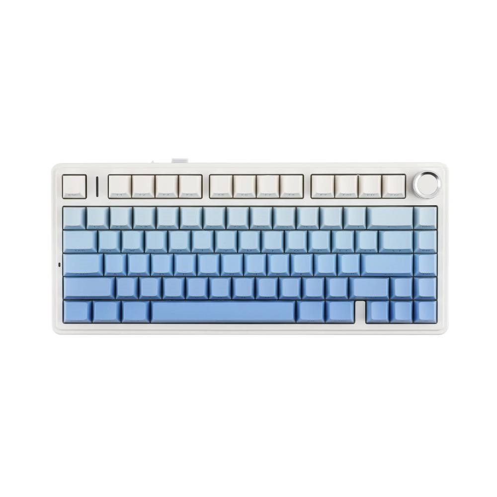 TECLADO MECANICO AULA F75 WHITE GRADIENT BLUE WIRELESS SW REAPER