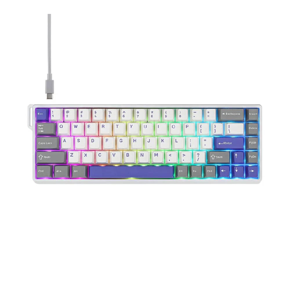 TECLADO MAGNETICO AULA WIN68HE MAX WHITE BLUE GREY SW WING CHUN INGLES