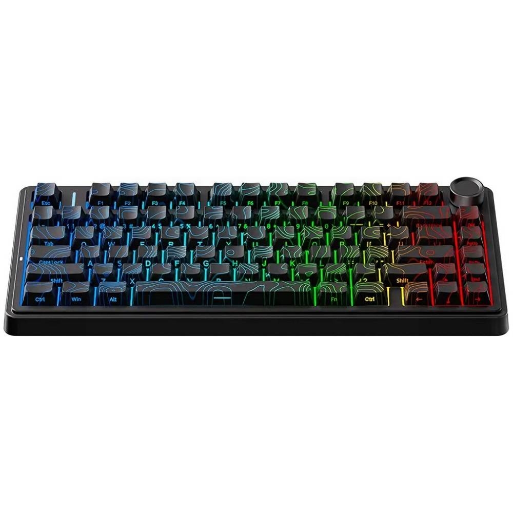 TECLADO MECANICO AULA F75 BLACK CONTOUR LINE WIRELESS 75% RGB SW SEIYA INGLES