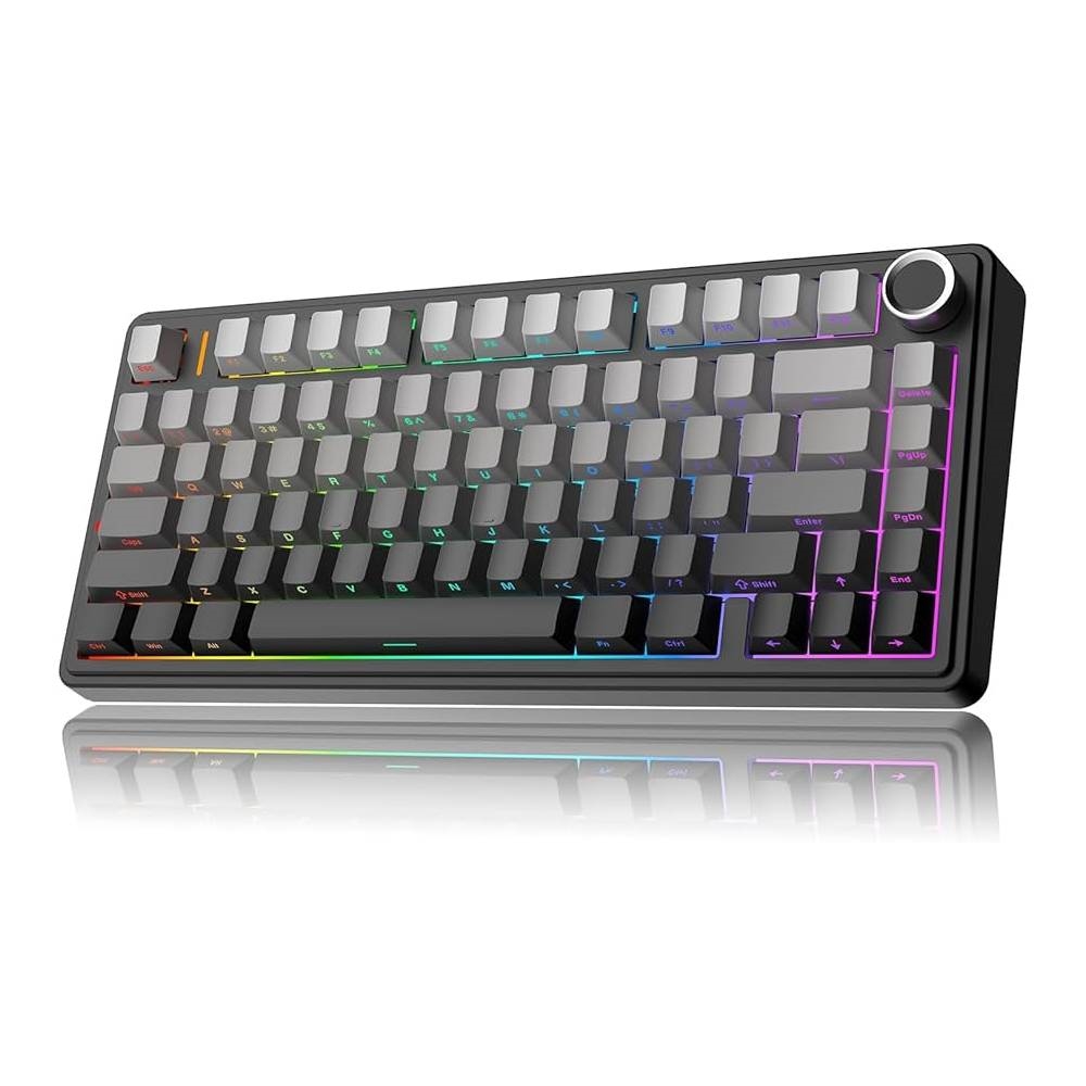TECLADO MECANICO AULA F75 PRO WIRELESS BLACK GRADIENT GRAY SW REAPER