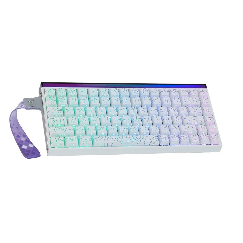 TECLADO MAGNETICO AULA HERO 84 HE WHITE SW BLACK KING