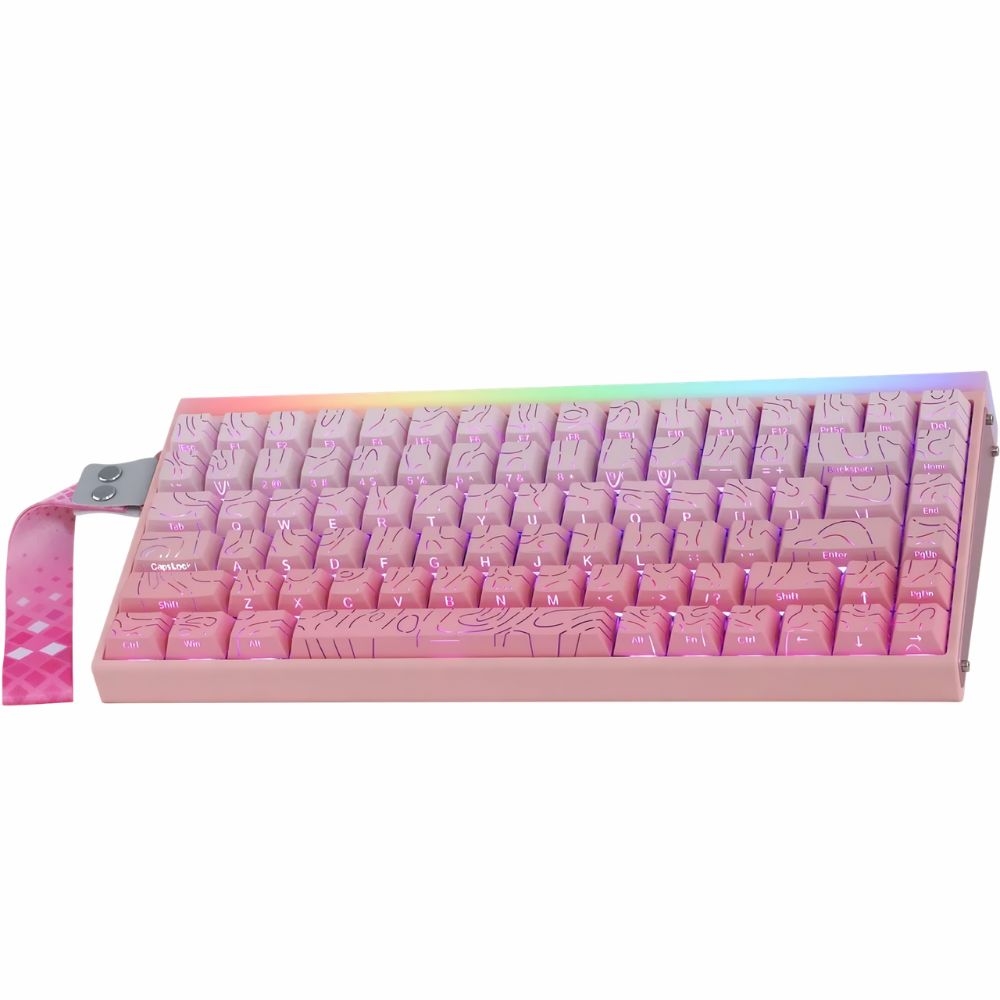 TECLADO MAGNETICO AULA HERO 84 HE PINK SIDE ENGRAVING SW DRAGON KING