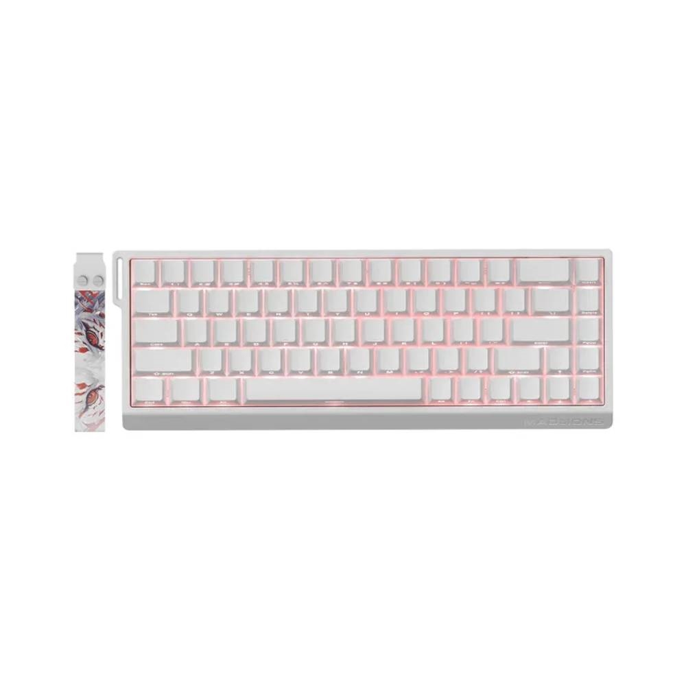 TECLADO MAGNETICO FGG MADLIONS MAD68HE WHITE RGB SW PER SHAFT PRO