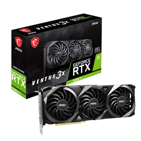 PLACA DE VIDEO MSI GEFORCE RTX 3060 TI LHR VENTUS X3 OC