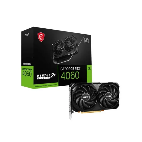PLACA DE VIDEO MSI GEFORCE RTX 4060 VENTUS 2X BLACK 8G OC