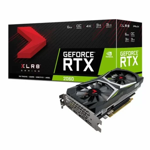 OUTLET PLACA DE VIDEO RTX 2060 6GB PNY XLR8 GAMING OC GDDR6 (USADA)