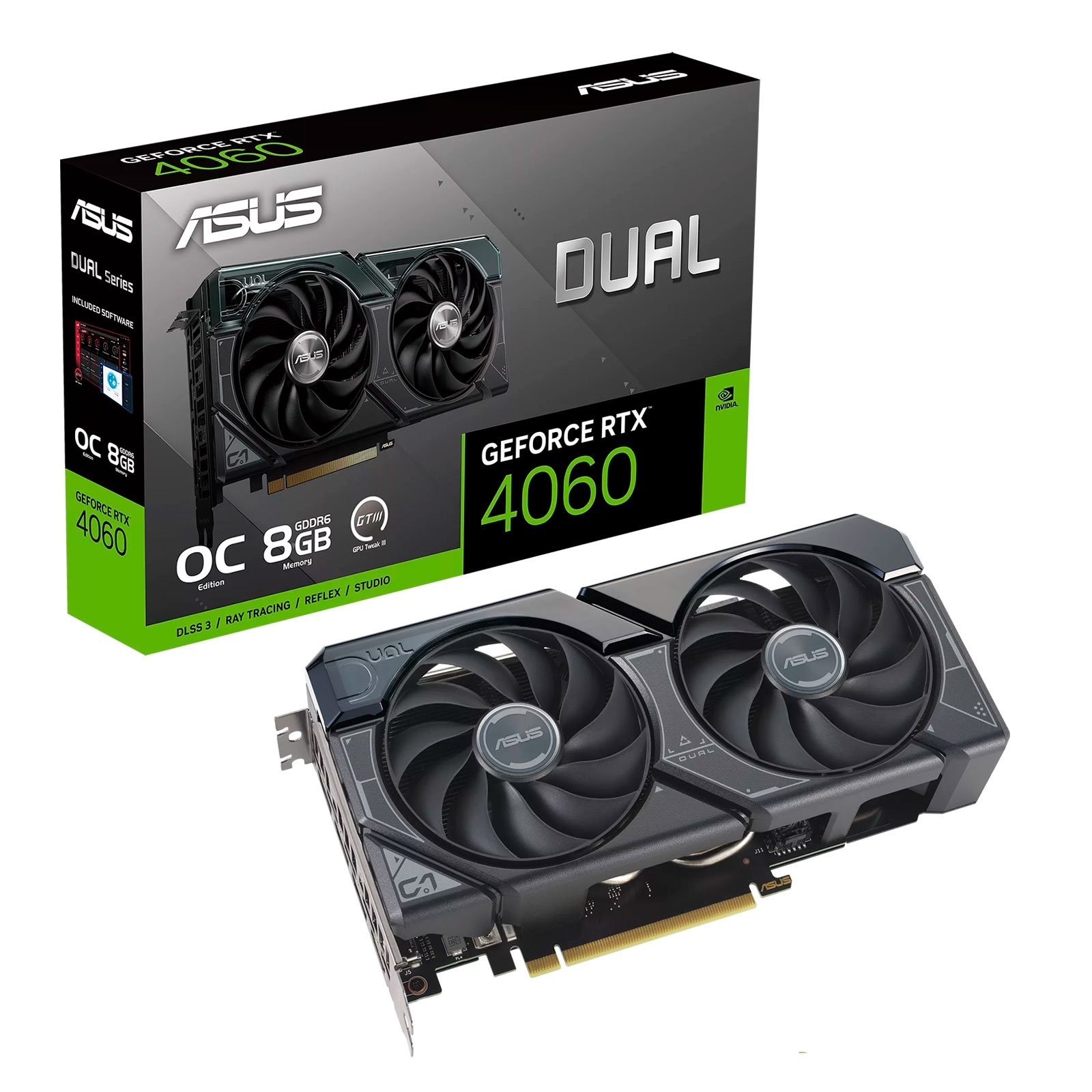 PLACA DE VIDEO NVIDIA GEFORCE RTX 4060 8GB ASUS DUAL OC GDDR6