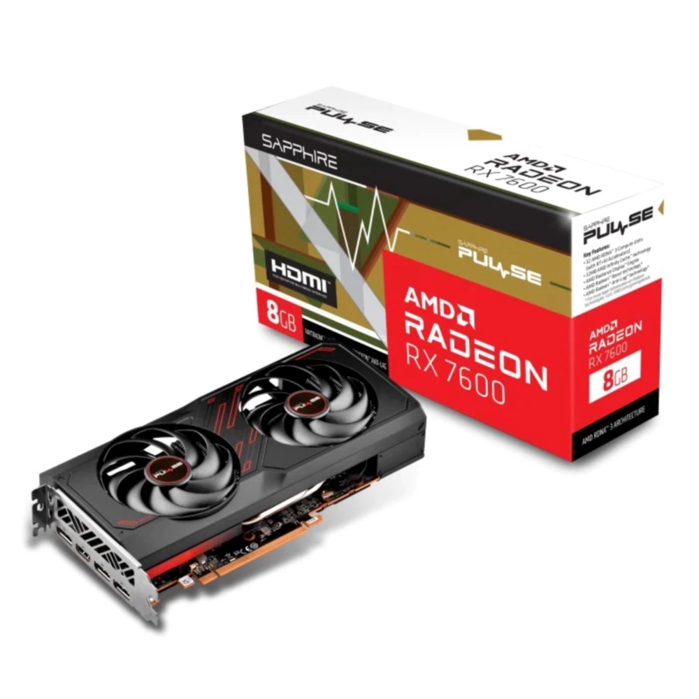 VGA SAPPHIRE RADEON RX 7600 PULSE 8GB (3618)