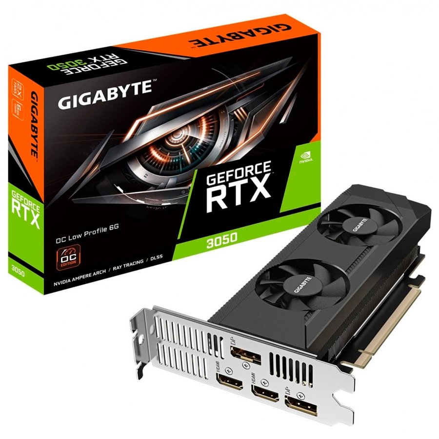 PLACA DE VIDEO NVIDIA GEFORCE RTX 3050 GIGABYTE OC LOW PROFILE 6G