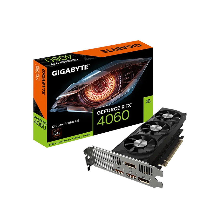 PLACA DE VIDEO NVIDIA GEFORCE RTX 4060 GIGABYTE OC LOW PROFILE 8GB