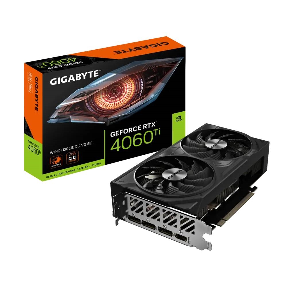 Carte Graphique GIGABYTE GeForce RTX 4060 Ti WindForce OC - 16 Go GDDR6, GV-N406TWF2OC-16GD