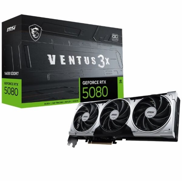 PLACA DE VIDEO NVIDIA GEFORCE RTX 5080 MSI VENTUS 3X OC PLUS 16GB