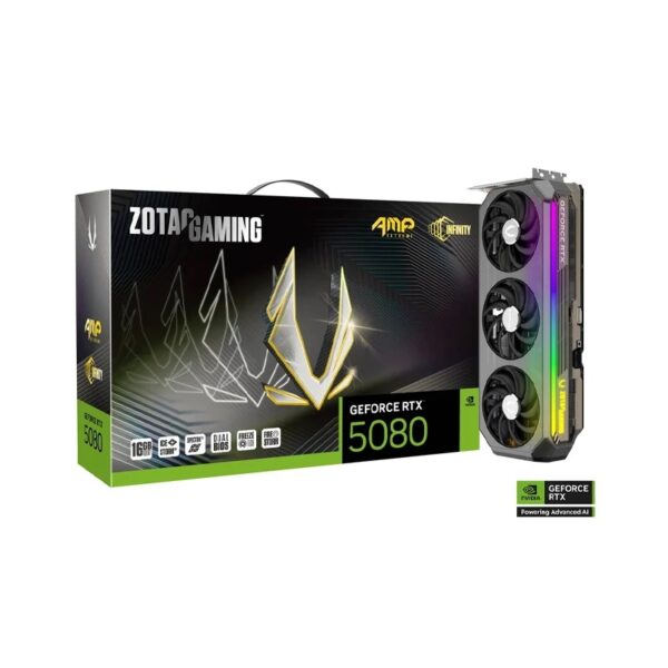PLACA DE VIDEO ZOTAC RTX 5080 AMP EXTREME INFINITY 16GB GDDR7