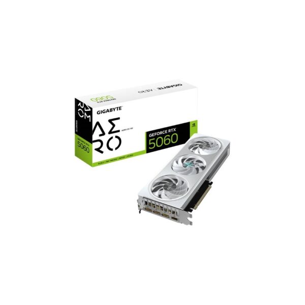 Placa de Video Gigabyte GeForce RTX 5060 AERO OC 8G White