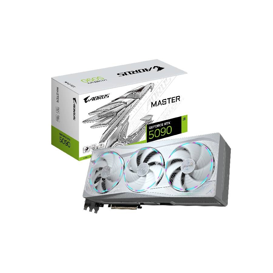 PLACA DE VIDEO GIGABYTE RTX 5090 AORUS MASTER ICE 32GB (WHITE)