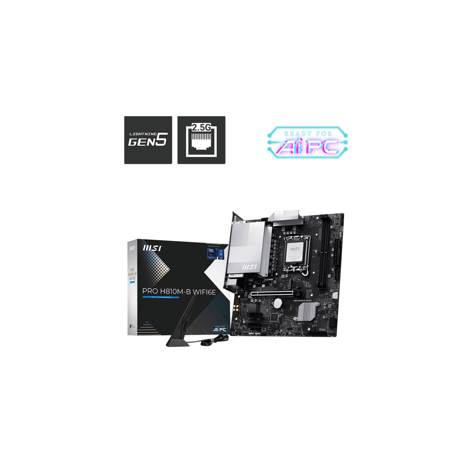 MOTHERBOARD MSI PRO H810M-B WIFI6E LGA 1851 DDR5