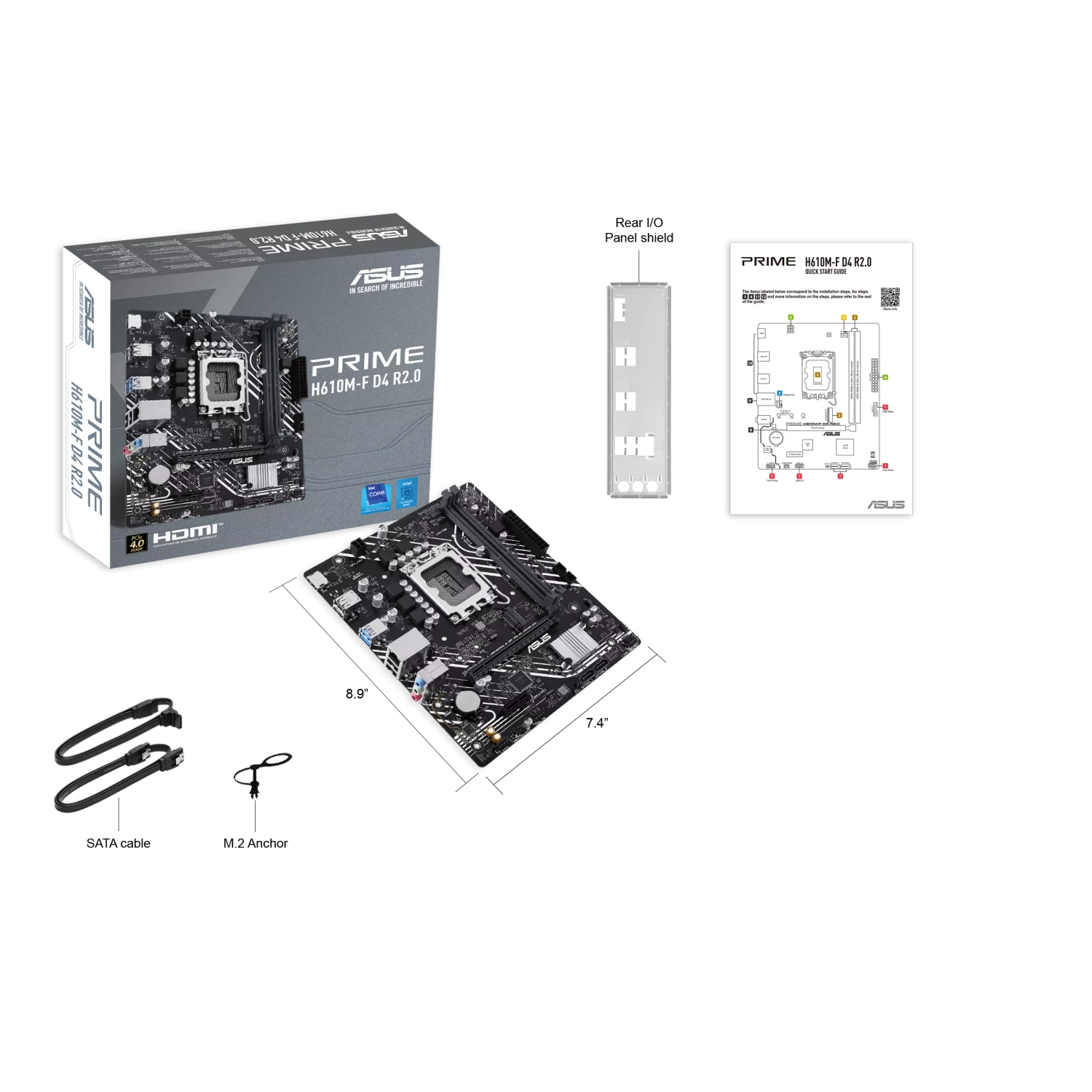 MOTHERBOARD ASUS PRIME H610M-F D4 R2.0 LGA 1700 DDR4