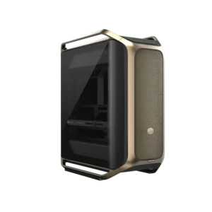Gabinete Cooler Master Cosmos Alpha Gold Full Tower 3 Fans Tempered Glass Logo Bañado en Oro 24K s/Fuente