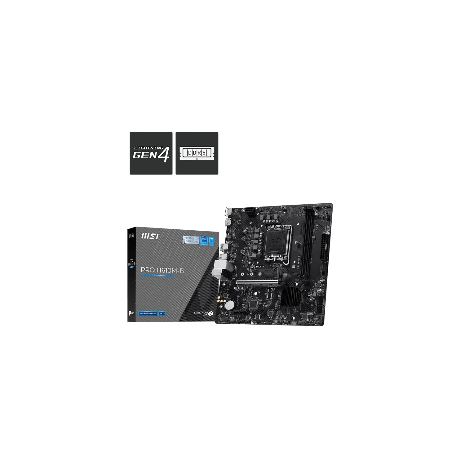 MOTHERBOARD MSI PRO H610M-B LGA 1700 DDR5