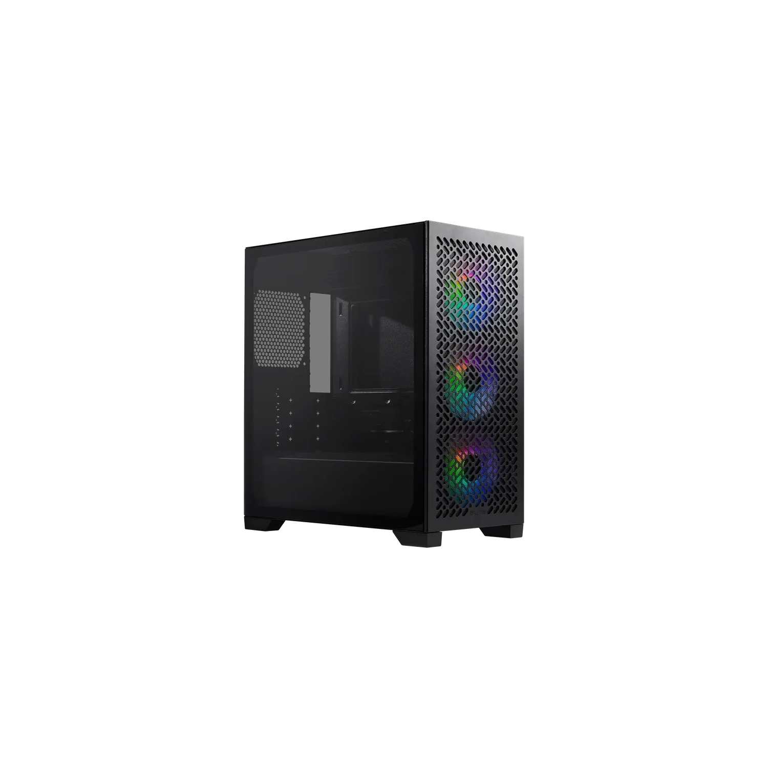 GABINETE COOLER MASTER ELITE 302 MINI TOWER 3 FANS ARGB TEMPERED GLASS BLACK S/FUENTE