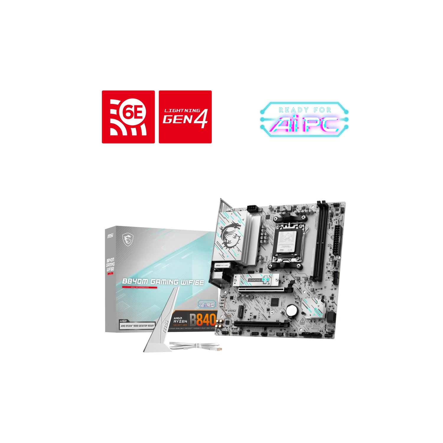 MOTHERBOARD MSI B840M GAMING WIFI6E AM5 DDR5