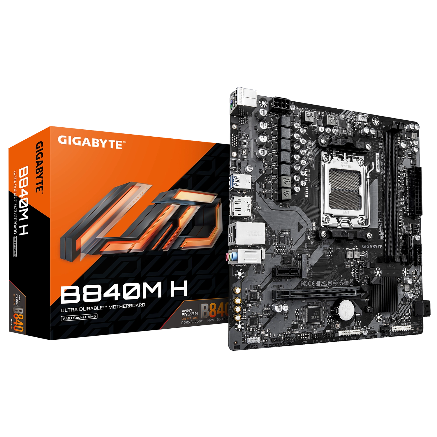 MOTHERBOARD GIGABYTE B840M H AM5 DDR5