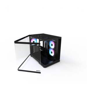 GABINETE GAMER RAIDMAX INFINITA i630 BLACK ATX FISHTANK CURVED GLASS ARGB