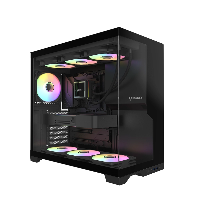 GABINETE GAMER RAIDMAX INFINITA I700 BLACK ARGB TG