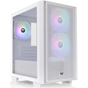 GABINETE GAMER THERMALTAKE VERSA H16 TG ARGB SNOW WHITE TEMP GLASS