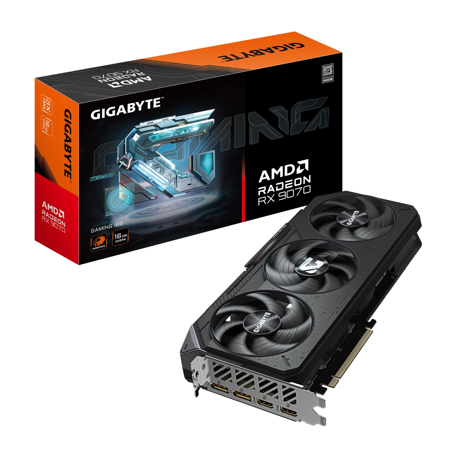 PLACA DE VIDEO GIGABYTE AMD RADEON RX 9070 GAMING 16G
