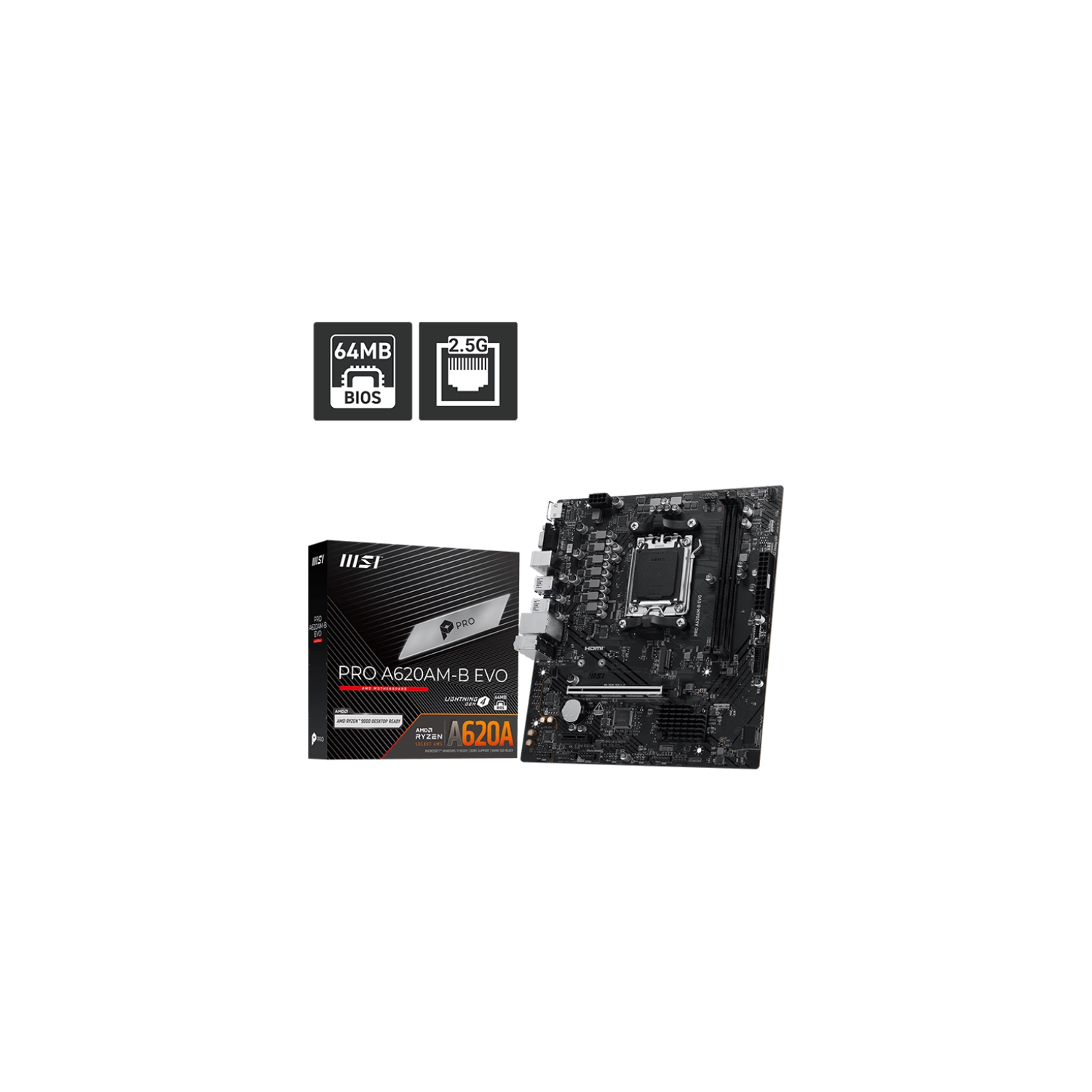 MOTHERBOARD MSI PRO A620AM-B EVO AM5 DDR5