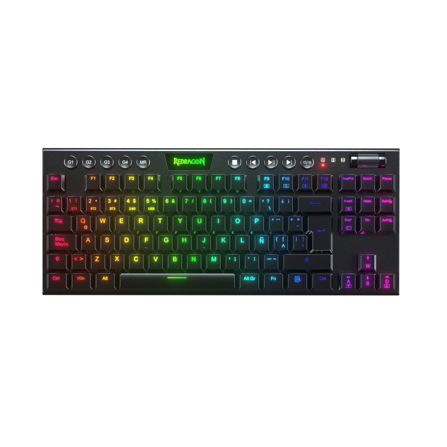 TECLADO INALÁMBRICO REDRAGON HORUS TKL NEGRO