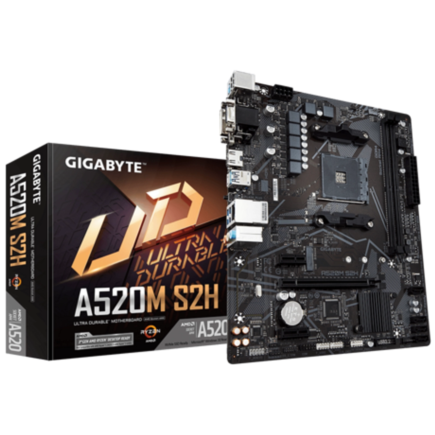 MOTHERBOARD GIGABYTE A520M S2H ULTRA DURABLE AM4 DDR4
