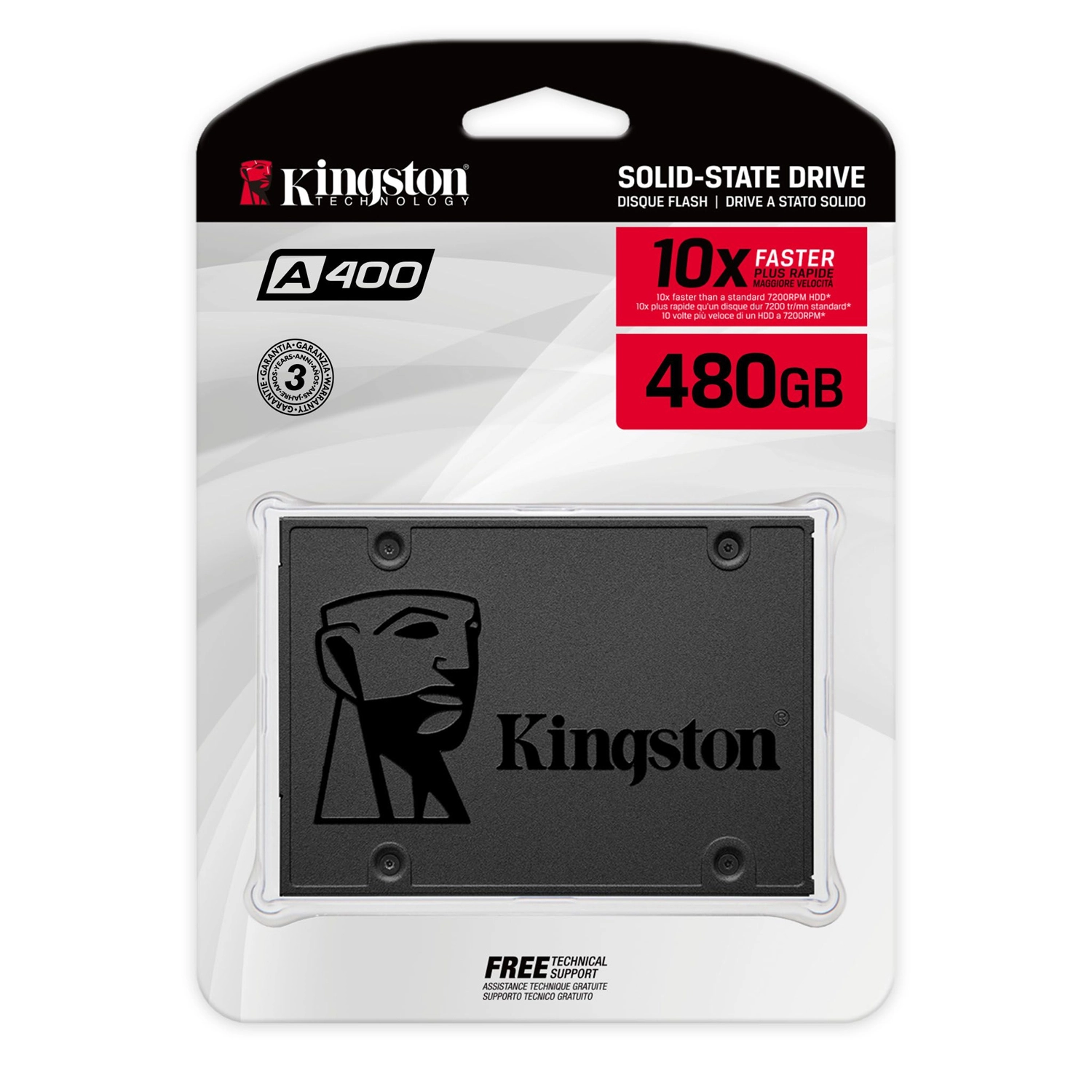 DISCO INTERNO SSD KINGSTON A400 480GB 2.5" SATA 3.0 500MB/S
